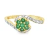 Emerald Cluster Bypass Ring