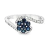 Sapphire Cluster Bypass Ring