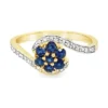 Sapphire Cluster Bypass Ring