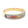 Rainbow Gemstone Band Ring