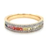 Rainbow Gemstone Band Ring