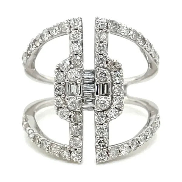 Geometric Diamond Fashion Ring