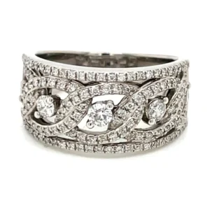 Woven Diamond Wide Ring
