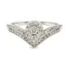 Pear Halo Chevron Ring