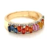 Multicolor Gemstone Band Ring