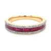 Baguette Ruby Diamond Ring