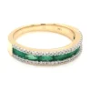 Emerald Channel Band Ring
