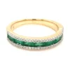 Emerald Channel Band Ring