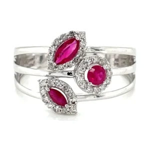 Marquise Ruby Diamond Ring