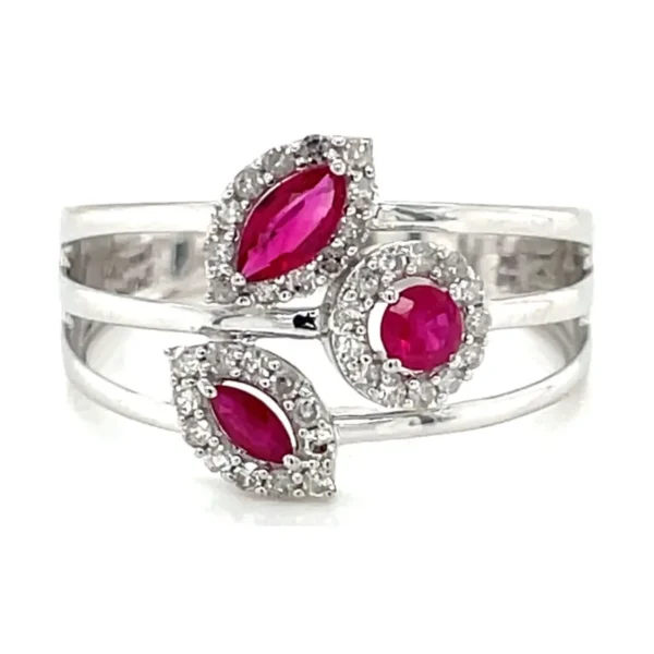 Marquise Ruby Diamond Ring