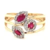 Ruby Diamond Bypass Ring