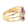 Ruby Diamond Bypass Ring