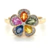 Floral Sapphire Diamond Ring