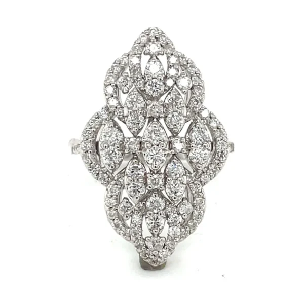 Diamond Filigree Cocktail Ring