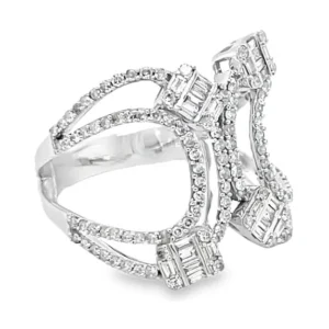 Geometric Diamond Fashion Ring