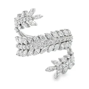 Marquise Diamond Bypass Ring