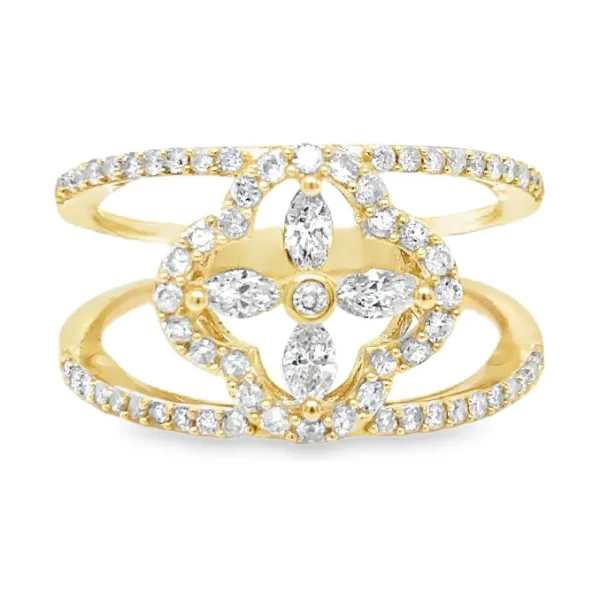 Marquise Floral Diamond Ring