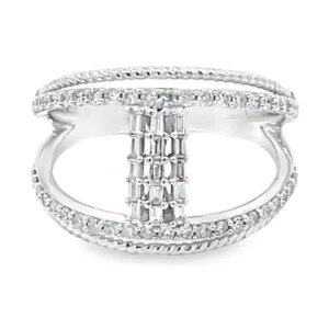 Baguette Diamond Open Ring