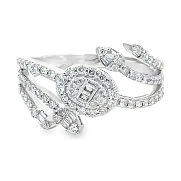 Baguette Cluster Fashion Ring