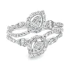 Pear Diamond Bypass Ring