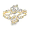 Pear Cluster Diamond Ring