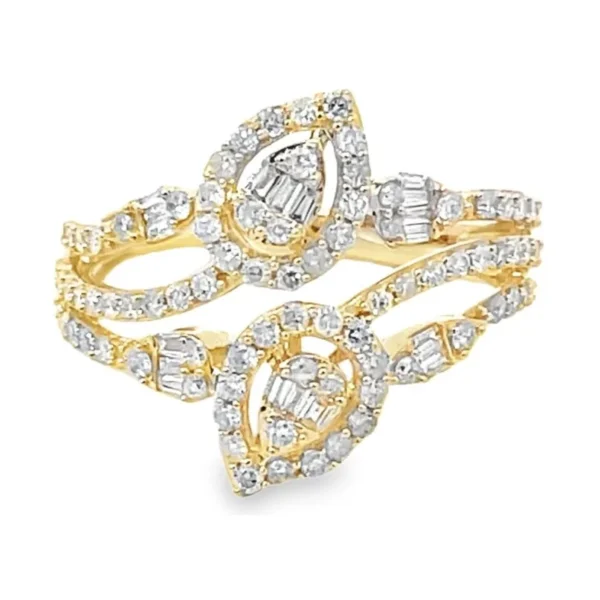 Pear Cluster Diamond Ring