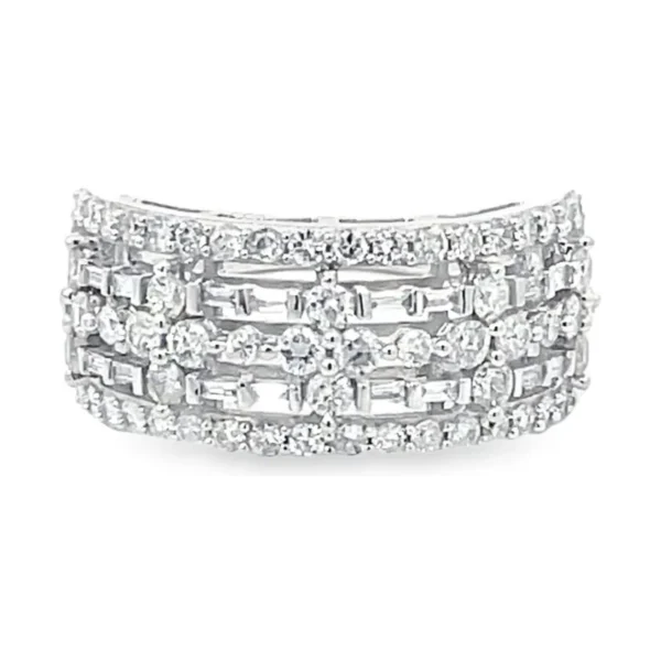 Multi Row Diamond Band