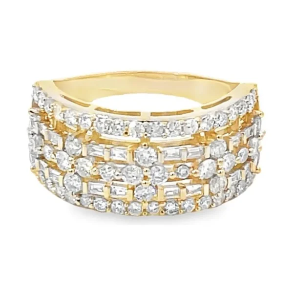 Multi Row Diamond Band
