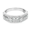 Diamond Geometric Band Ring