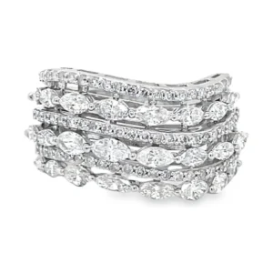Marquise Diamond Band Ring
