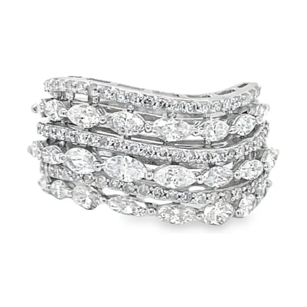 Marquise Diamond Band Ring