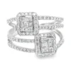 Bypass Halo Diamond Ring