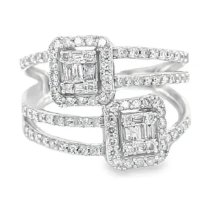 Bypass Halo Diamond Ring