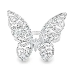 Diamond Butterfly Fashion Ring