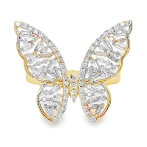 Diamond Butterfly Statement Ring
