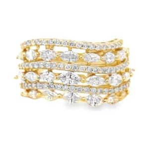Multi Row Diamond Band