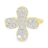 Diamond Flower Motif Ring