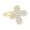 Diamond Flower Motif Ring