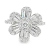 Floral Diamond Cluster Ring