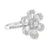 Floral Diamond Cluster Ring