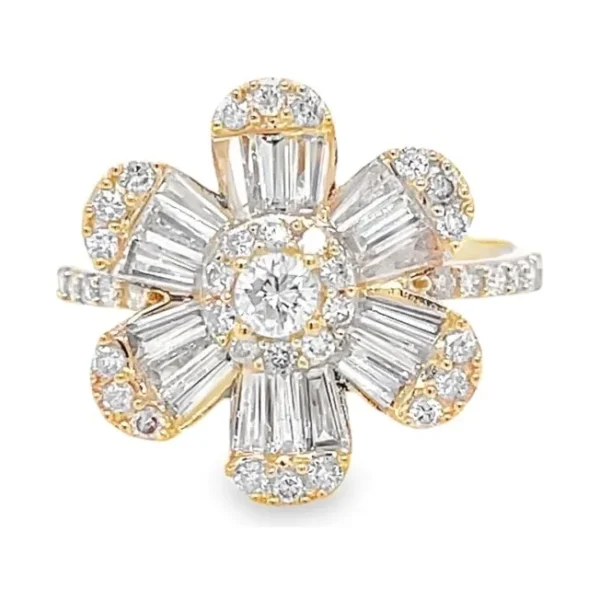 Floral Diamond Fashion Ring