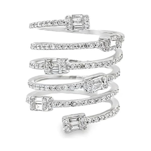 Spiral Diamond Fashion Ring