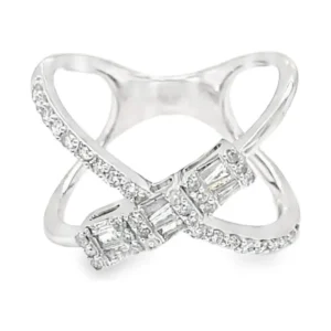 Crisscross Diamond Fashion Ring
