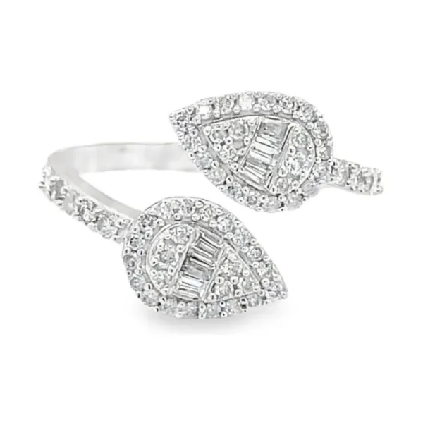 Bypass Pear Diamond Ring