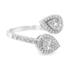 Bypass Pear Diamond Ring