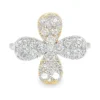 Diamond Clover Cluster Ring