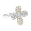 Diamond Clover Cluster Ring