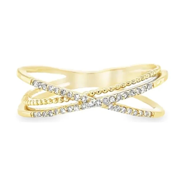 Crossover Diamond Fashion Ring