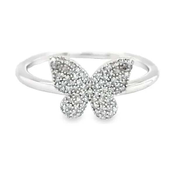 Diamond Butterfly Fashion Ring