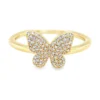 Diamond Butterfly Fashion Ring